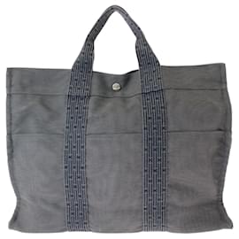 Hermès-Hermes Canvas Aile Line MM Tote Bag-Grey