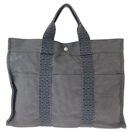 Hermès-Hermes Canvas Aile Line MM Tote Bag-Grey