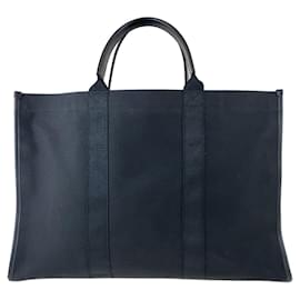 Balenciaga-Balenciaga Canvas/Leather Large Tote Bag-Black