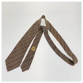 Hermès-Hermes Horsebit Silk Tie-Dark purple