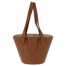 Fendi-Fendi Vintage Patent Leather Handbag-Brown