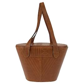 Fendi-Fendi Vintage Patent Leather Handbag-Brown