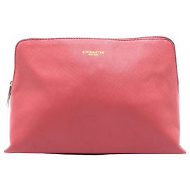 COACH Pouch de couro de bezerro Rosa