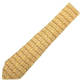 Hermès-Hermes Silk Tie-Yellow