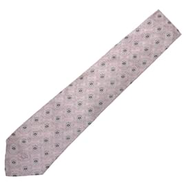 Versace-Versace Medusa Silk Tie Pink Silver-Other