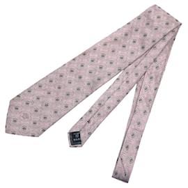 Versace-Versace Medusa Silk Tie Pink Silver-Other