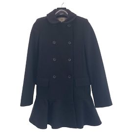 Fendi Wool/Rayon Frill Coat Semi-Long Coat Other