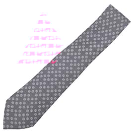 Hermès-Hermes Horsebit Silk Tie-Pink