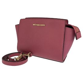 Michael Kors Selma Leather Shoulder Bag Pink