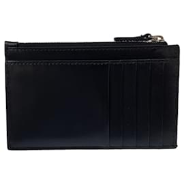 Balenciaga-Balenciaga Leather Coin Case Card Holder-Black