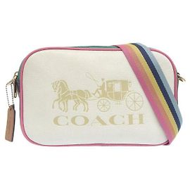 Bolsa transversal de couro Coach F72704 Multicor