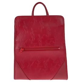 Sac à dos en cuir YSL Yves Saint Laurent Rouge