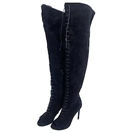 Saint Laurent-Saint Laurent boots T.EU 37.5 Suede-Black
