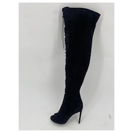 Saint Laurent-Saint Laurent boots T.EU 37.5 Suede-Black