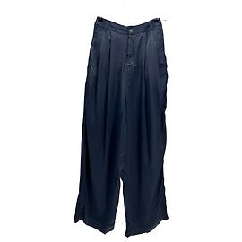 Autre Marque Non Signé / Unsigned trousers T.FR 38 Viscose Navy blue