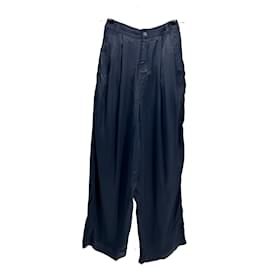 Autre Marque-Non Signé / Unsigned trousers T.FR 38 Viscose-Navy blue