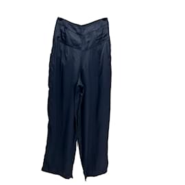 Autre Marque-Non Signé / Unsigned trousers T.FR 38 Viscose-Navy blue