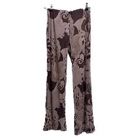 MALIPARMI Pantaloni T.IT 44 Seta Marrone