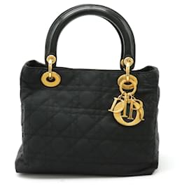 Christian Dior-Christian Dior Lady Cannage Handbag-Black