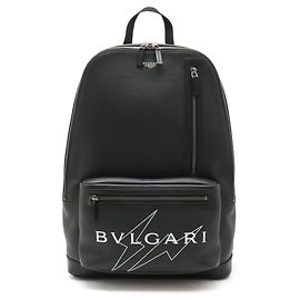 Bulgari Bvlgari Leather Backpack Black