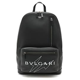 Bulgari-Mochila de couro Bvlgari-Preto