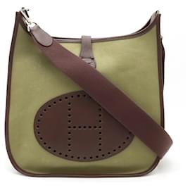 Hermès-Bolsa de Ombro Hermes Evelyn I 1 GM-Caqui,Castanho escuro