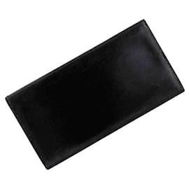 Hermès-Hermes Bi-fold Long Wallet in Black-Black