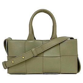 Bolsa de couro verde claro Bottega Veneta Verde claro