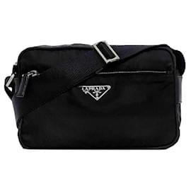 Prada-Bolsa de ombro em nylon tessuto preto Prada-Preto