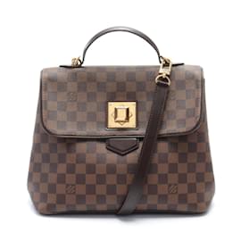 Louis Vuitton-Bolsa Louis Vuitton Bergamo MM Damier Ebene-Marrom