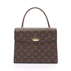 Louis Vuitton-Bolsa de mão Monogram Malesherbes da Louis Vuitton-Marrom