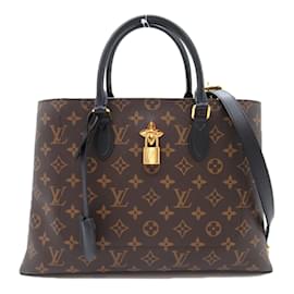 Louis Vuitton-Louis Vuitton Flower Tote Shoulder Bag-Brown,Black