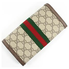 Gucci-Gucci Ophidia GG Continental Long Wallet-Brown