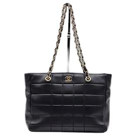 Chanel-Chanel Chocolate Bar Shopping Tote-Black