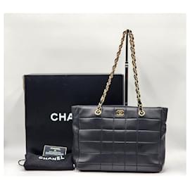 Chanel-Chanel Chocolate Bar Shopping Tote-Black