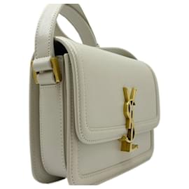 Saint Laurent-Saint Laurent Solferino Small White Leather Shoulder Bag-White