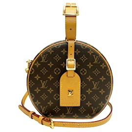 Louis Vuitton-Bolsa de Ombro Petite Boite Chapeau Monograma Louis Vuitton-Marrom