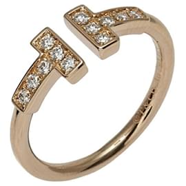 Tiffany & Co-Tiffany T Diamond Wire 18K Rose Gold Band Ring-Other