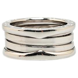 Bulgari-Bvlgari Silver 18K White Gold B.Zero1 Three Band Ring-Silvery