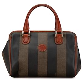 Fendi-Sac Boston Pequin marron Fendi-Marron