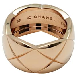 Chanel-Anel Chanel Coco Crush Grande K18BG Ouro Bege-Outro