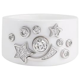 Chanel-Chanel Cosmic K18WG White Gold Ceramic Ring-Other