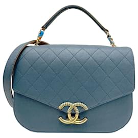 Chanel-Chanel Matelasse Chain Shoulder Bag-Blue