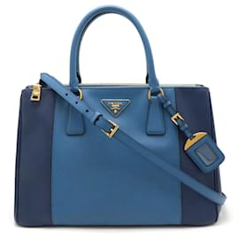 Prada-Bolsa Galleria Prada em azul e marinho-Azul,Azul marinho