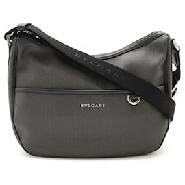 Bulgari-Bolsa de Ombro Bvlgari Weekend-Preto,Cinza antracite