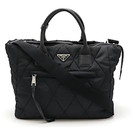 Prada-Bolsa tote bomber New Tessuto da Prada-Preto