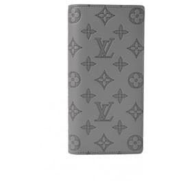 Louis Vuitton-Louis Vuitton Monogram Shadow Upside Down Portefeuille Brazza-Brown