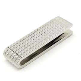 Louis Vuitton-Louis Vuitton Silver Metal Money Clip-Silvery