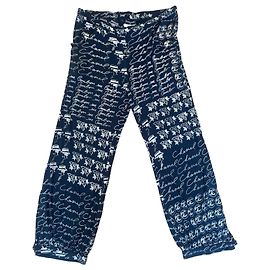 Chanel CC Monogram Modal 3/4 Pants Black Black