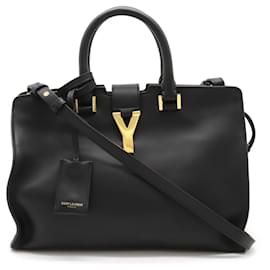 Yves Saint Laurent-Yves Saint Laurent Y-Line Petit Cabas Handbag-Black